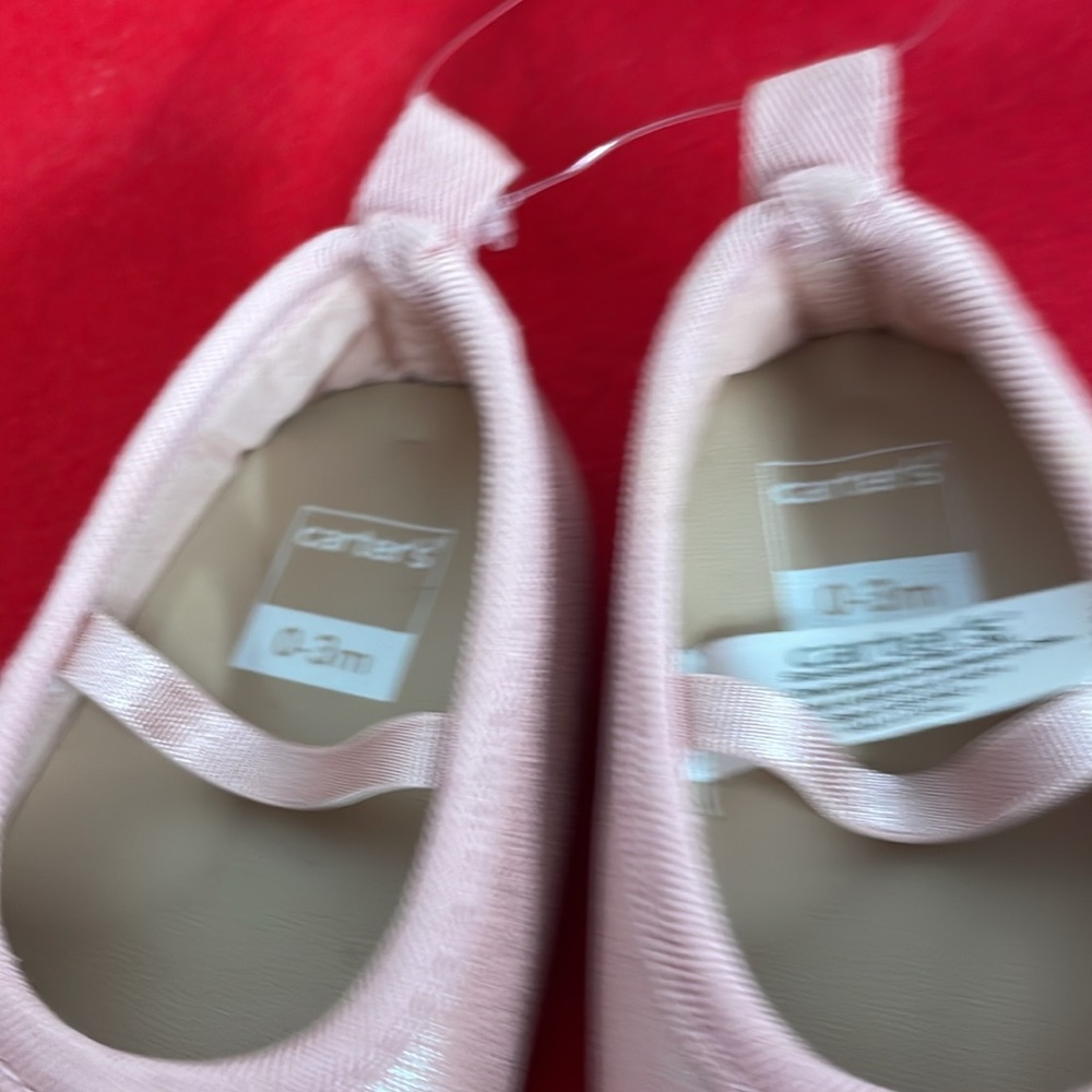 Carter's infant girls shoes size 0-3 months Lot of 2 - Picture 3 of 5